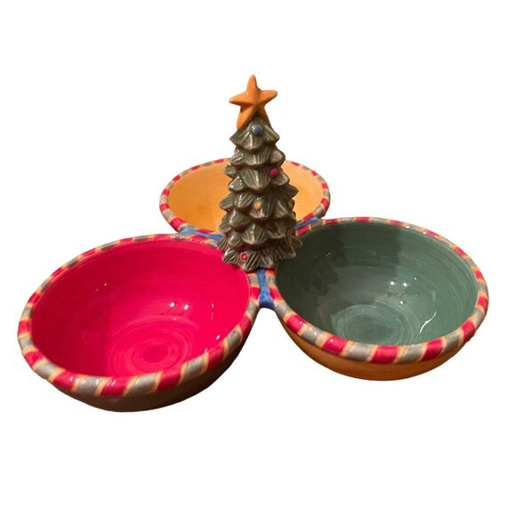 Christmastime in the City Chuck Fischer Sango 3 Part Serving Set Item # 2311-201 - Picture 12 of 12